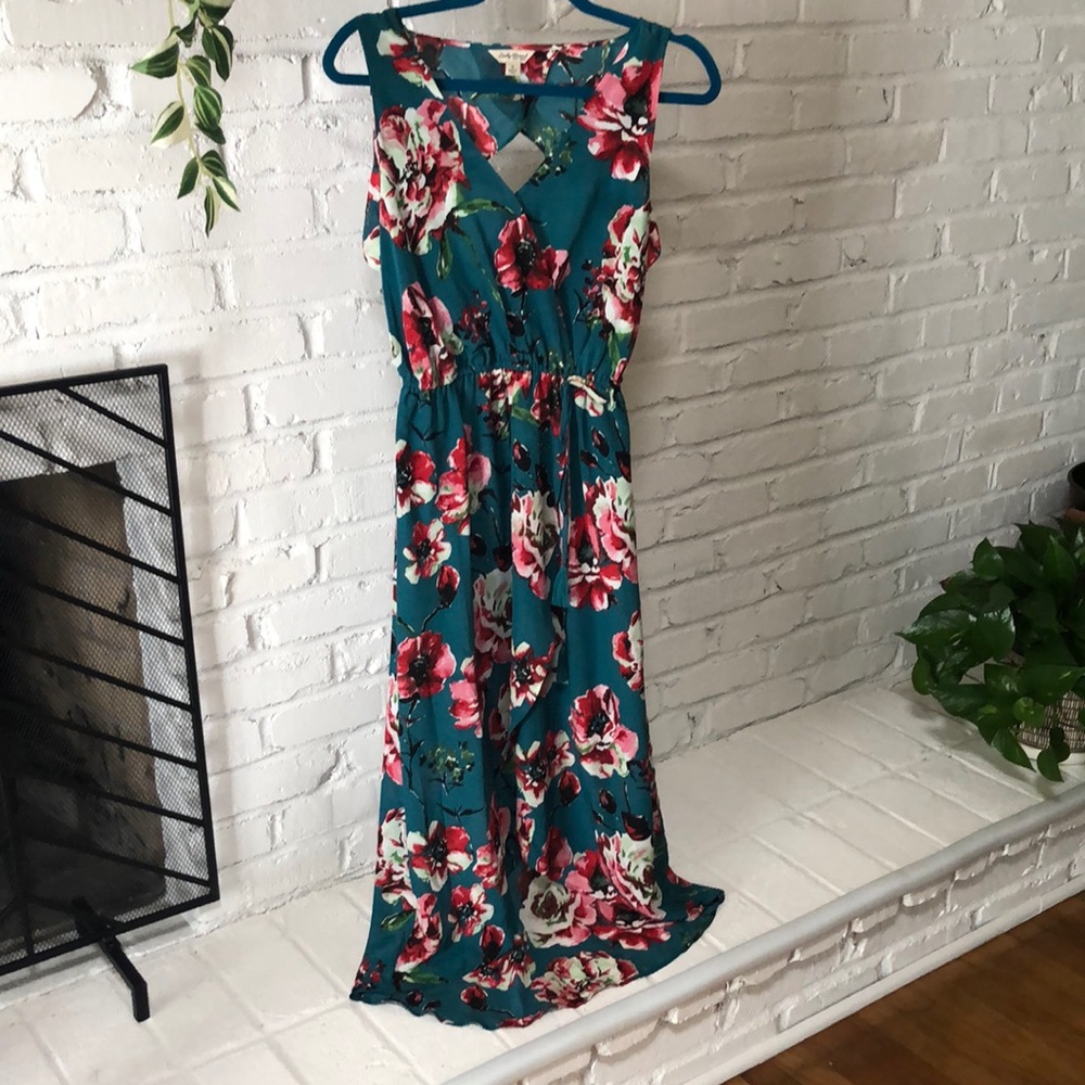 Gently worn Lucky Brand high-low floral dress, S